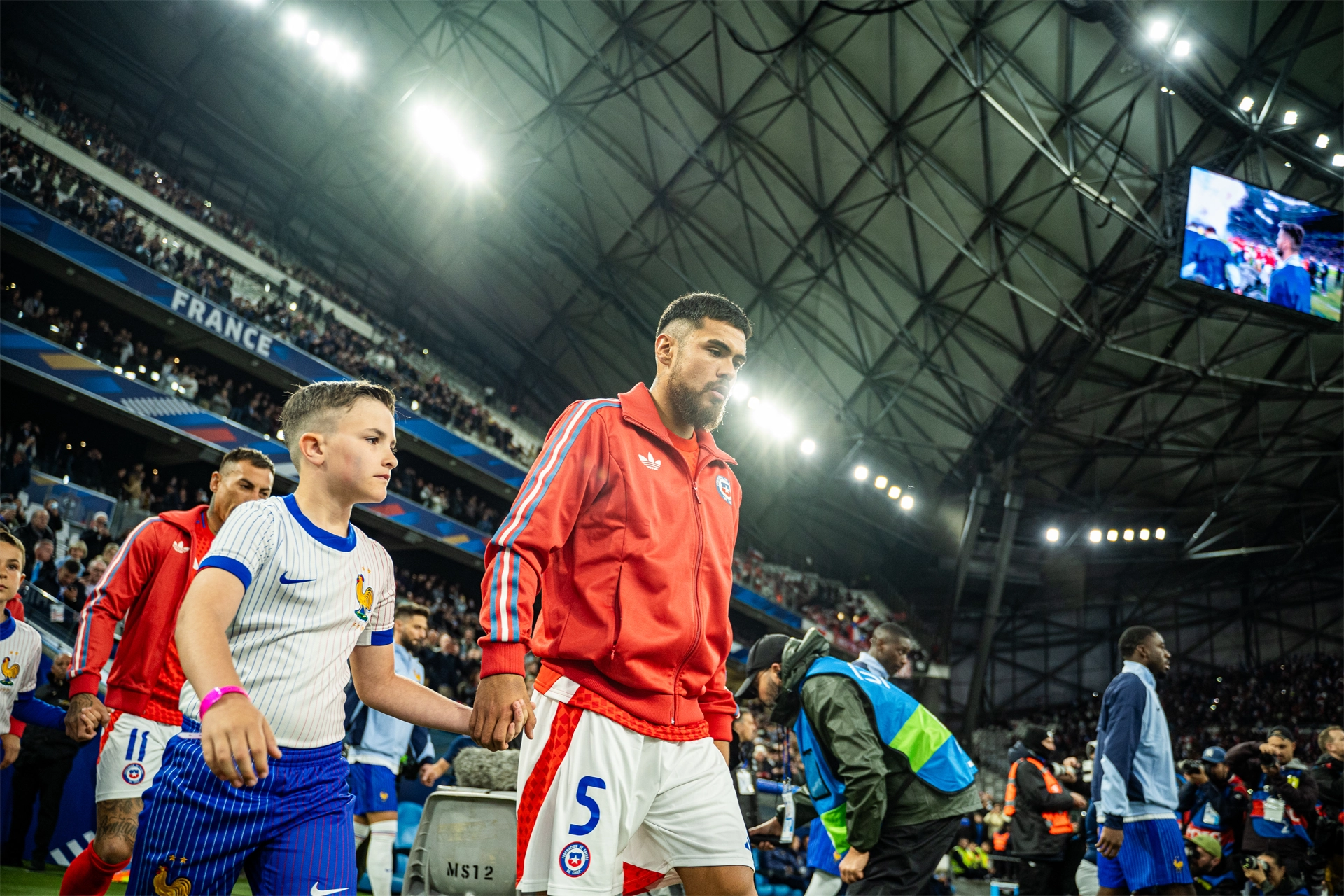 France vs Chile sports photography at live match